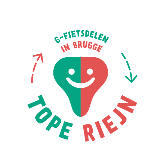 logo van het project Tope Riejn, G-fietsdelen in Brugge